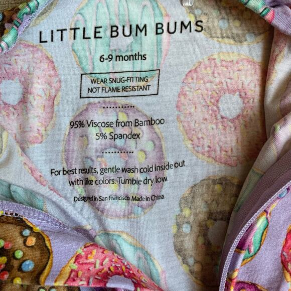 Bums & Roses Donut Ruffle Footie - Picture 3 of 7